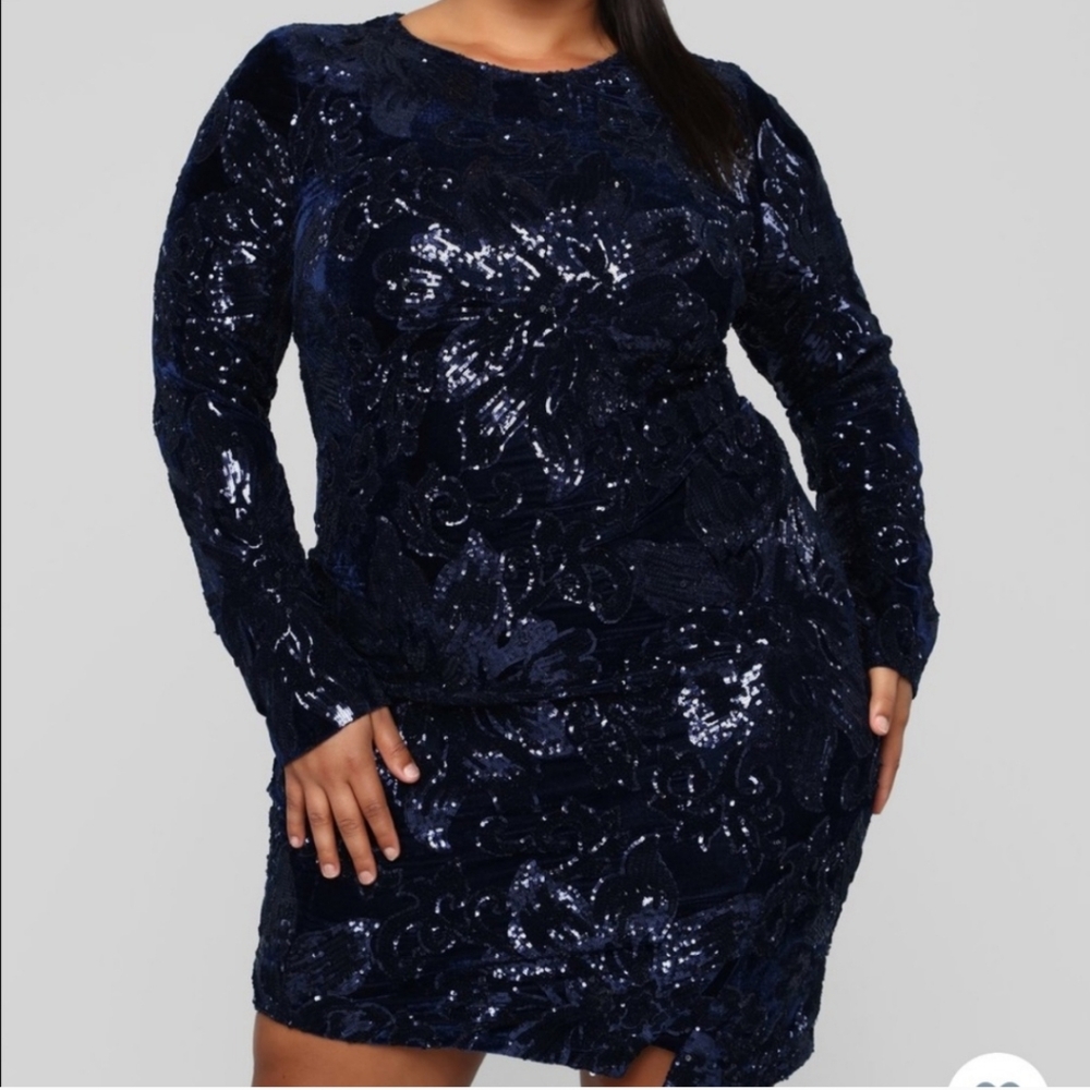 fashion nova navy blue dress Vestido Maxi Naomi Satin - Azul Marino Amy Bandage Midi Dress in Navy Blue size 3X by Fashion Nova Fashion Nova Navy Silver Sequin